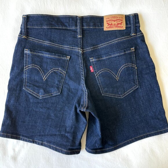 Levi's Dark Wash Denim Shorts - Picture 1 of 10